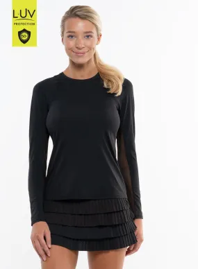 High Collar Design Breeze Long Sleeve Crew