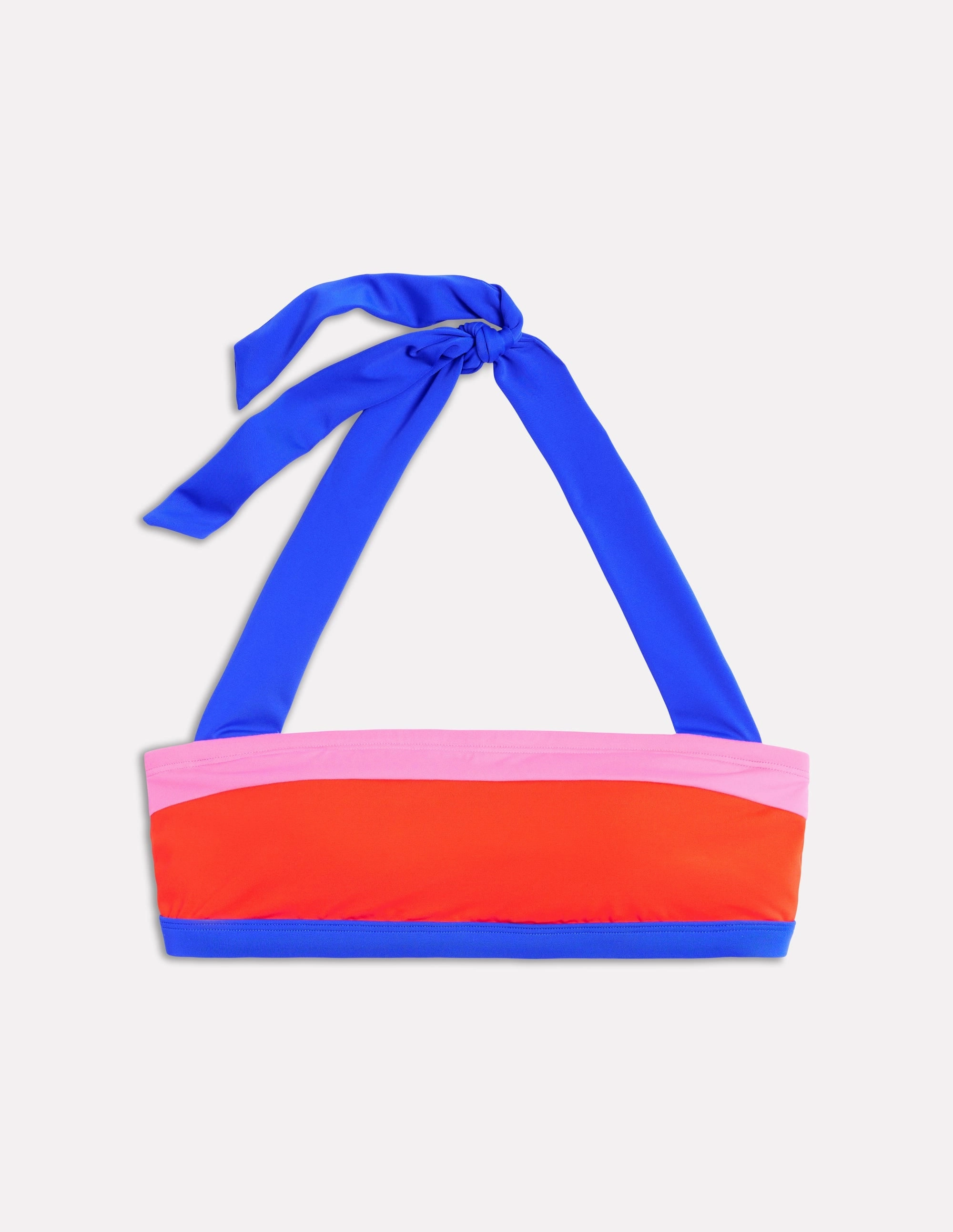 Santorini Bikini Top-Fire Red Colourblock Day at the Pool