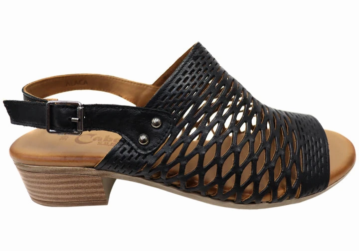 Cabello Alaca ~ Black ~ Tan ~ Taupe ~ Beige ~ Navy ~ Leather Sandal