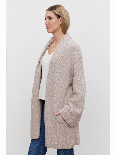 Smooth Seam Transition EcoFriendly Dye Process Calli Cardigan in Oat