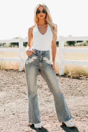 Stay Comfortable Campbell Western Patch Blue B Jeans (Light)