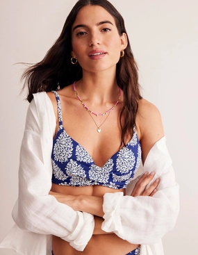 Capri Cup-size Bikini Top-Surf The Web, Floret Paisley Sunshine Day