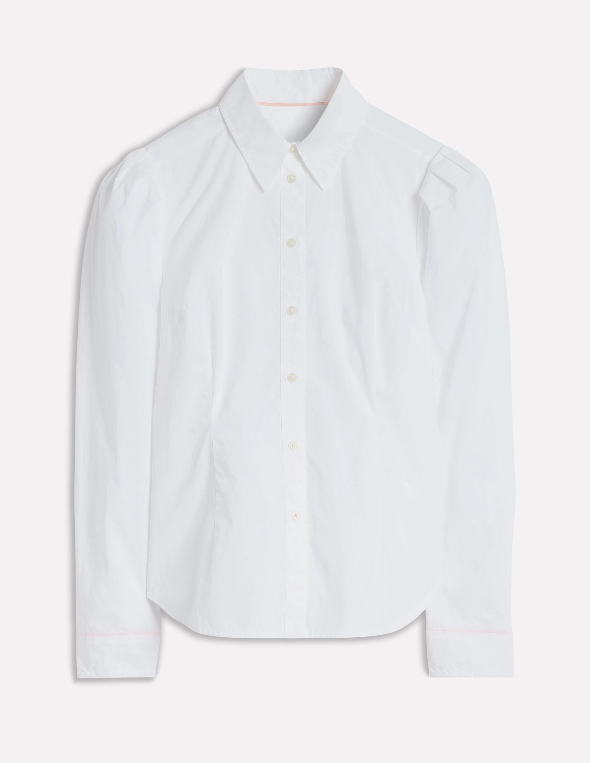 Cara Stretch Cotton Shirt-White SlimFitAdaptation SoftTouch