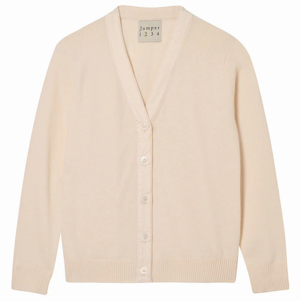 OdorControl Technology HeavyweightThermal Cashmere Wool Velvet Little Cardigan in Ear of Wheat