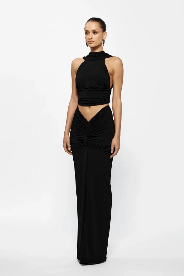 All-season garment Bohemian style Cassidy Top Black