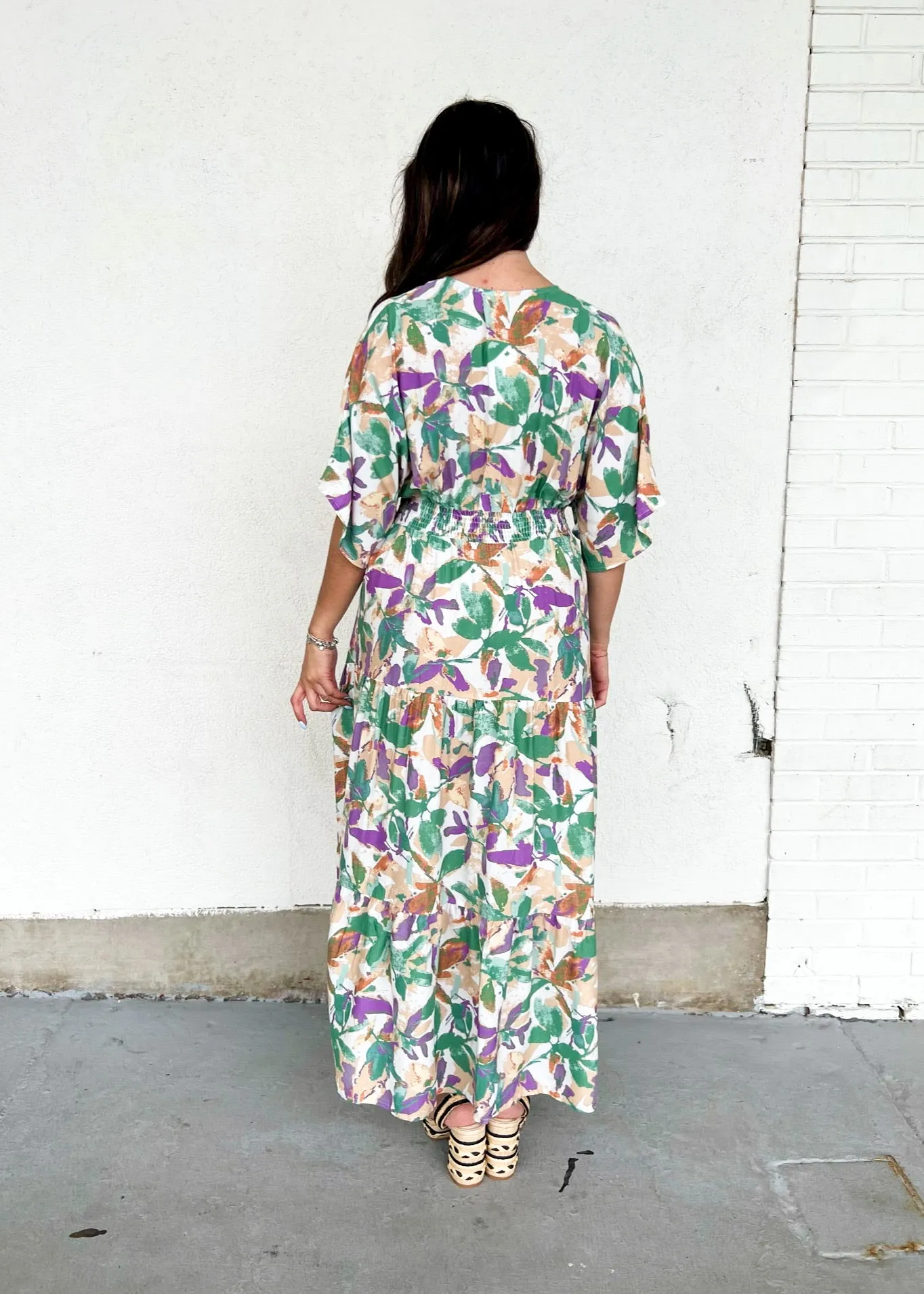 CASSIE FLORAL MAXI DRESS Edge Detail