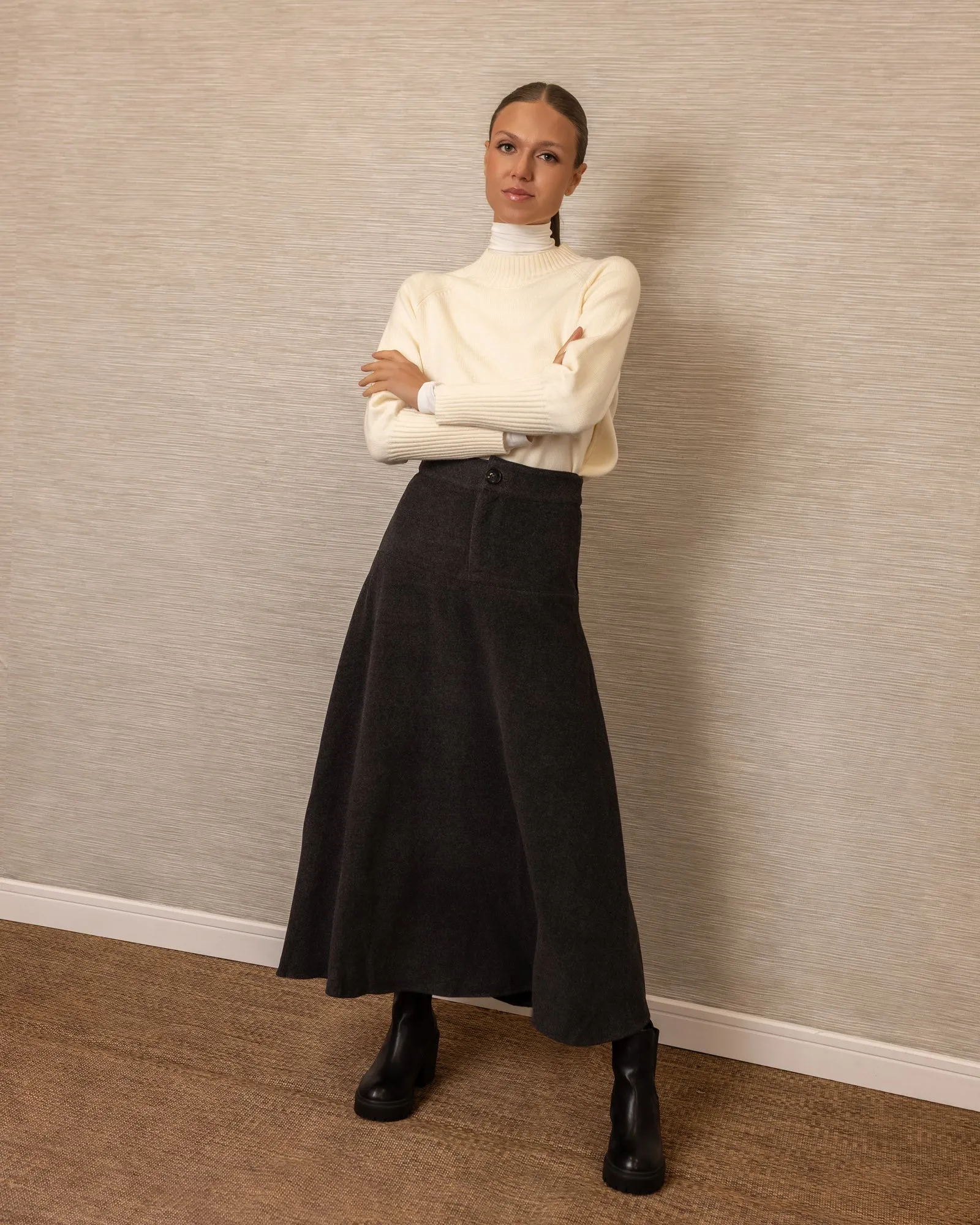 Easy Fit LightweightConstruction Yves Aline Maxi | Charcoal Gray