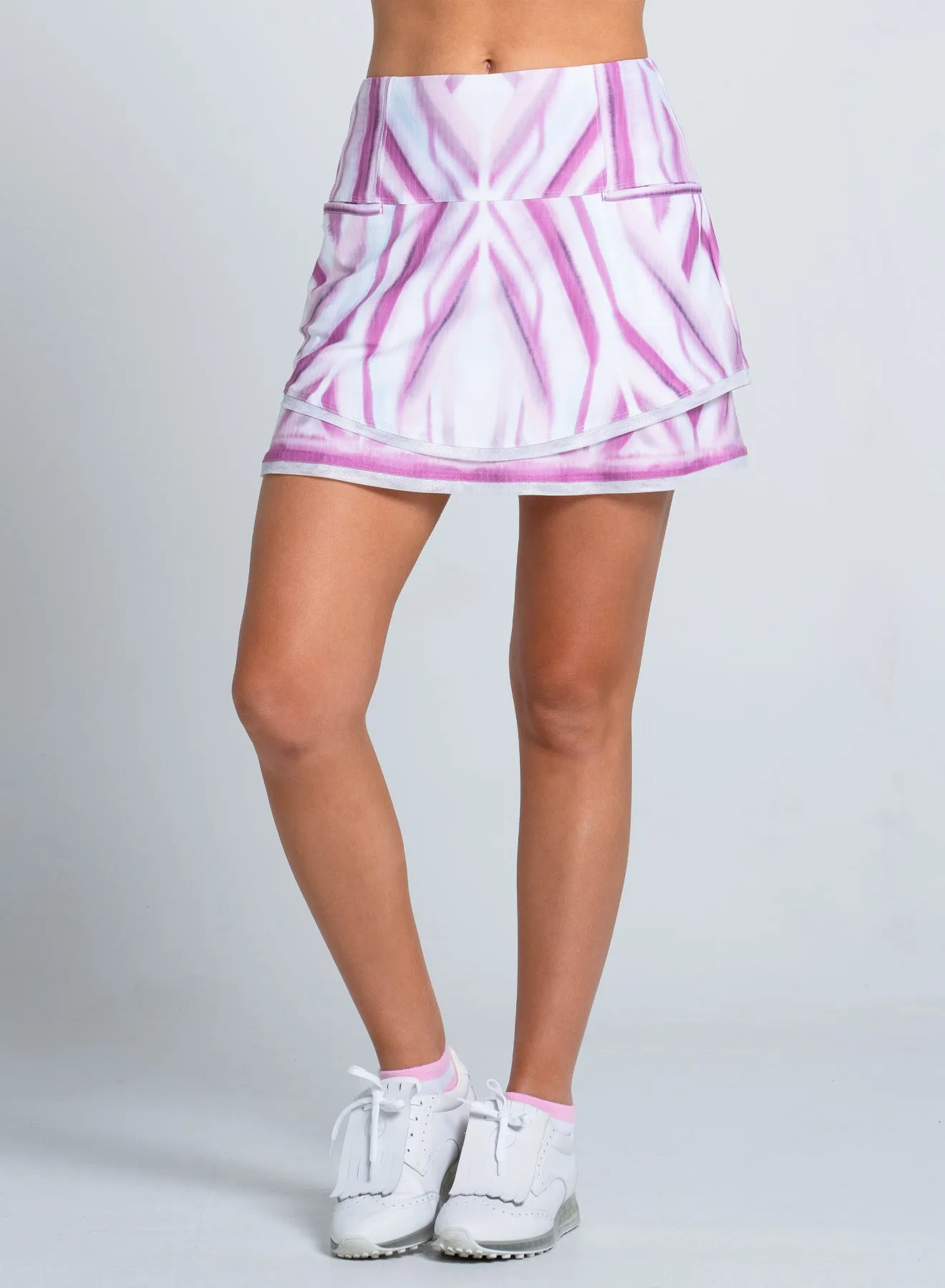Mystic Petal Skort-short Statement Fashion Diagonal Slit