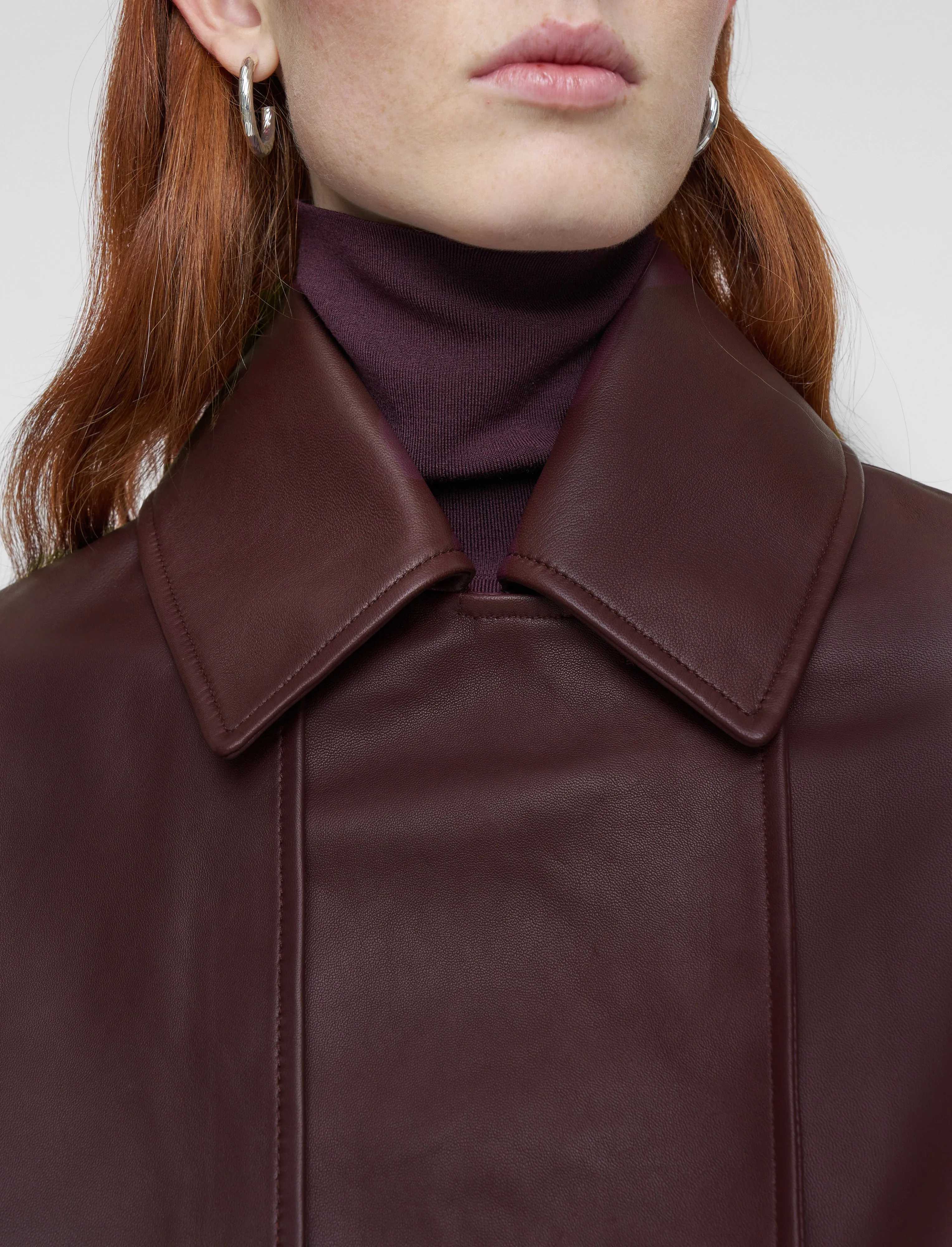 Midweight Option Anti Slip Shoulder Pads Blaise Nappa Leather Jacket