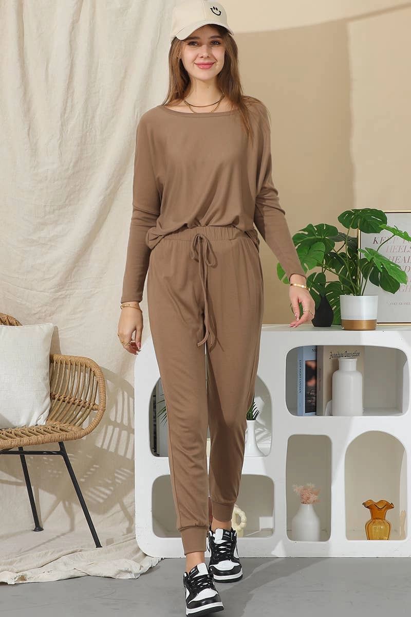 Four Way Stretch Fabric CASUAL SOLID LONG SLEEVE T SHIRT-CWTTL1449_CWTTL1449