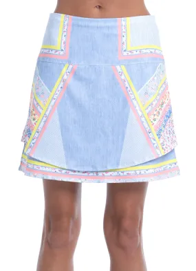 Chambray Blossom Skort-short Utility Ready