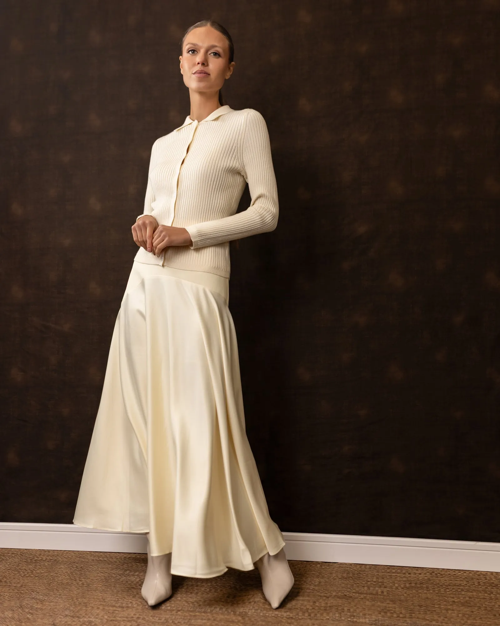 No Gap Waist Construction Cherie Skirt | Cream