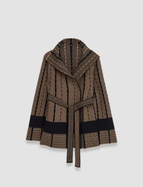 Chevron Jacquard Knitted Jacket Urban Protection