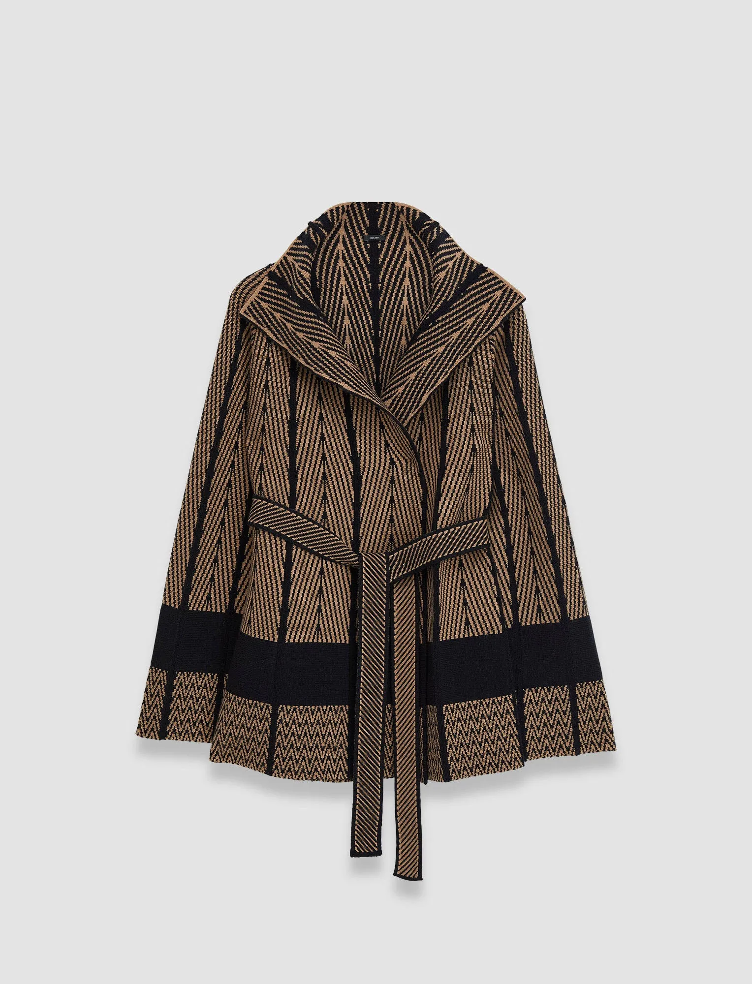 Chevron Jacquard Knitted Jacket Urban Protection