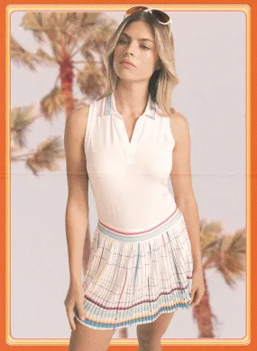 Chic Show Sleeveless Polo BreathableBackVents