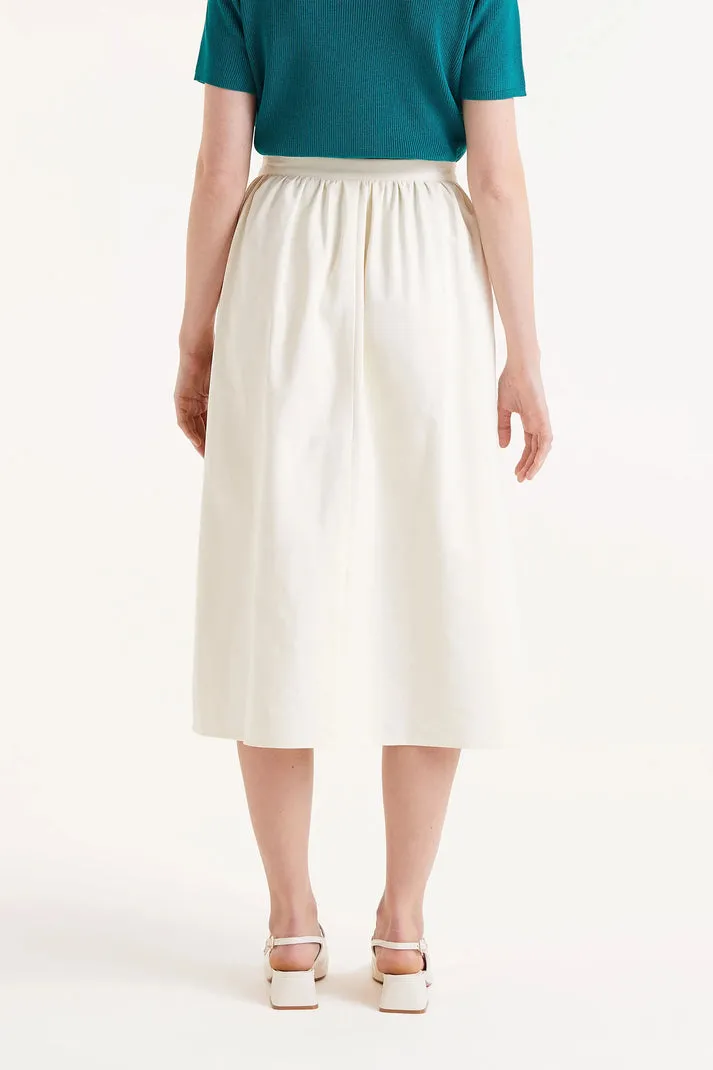 Limited Quantity Cotton Midi Skirt in Jungle Print