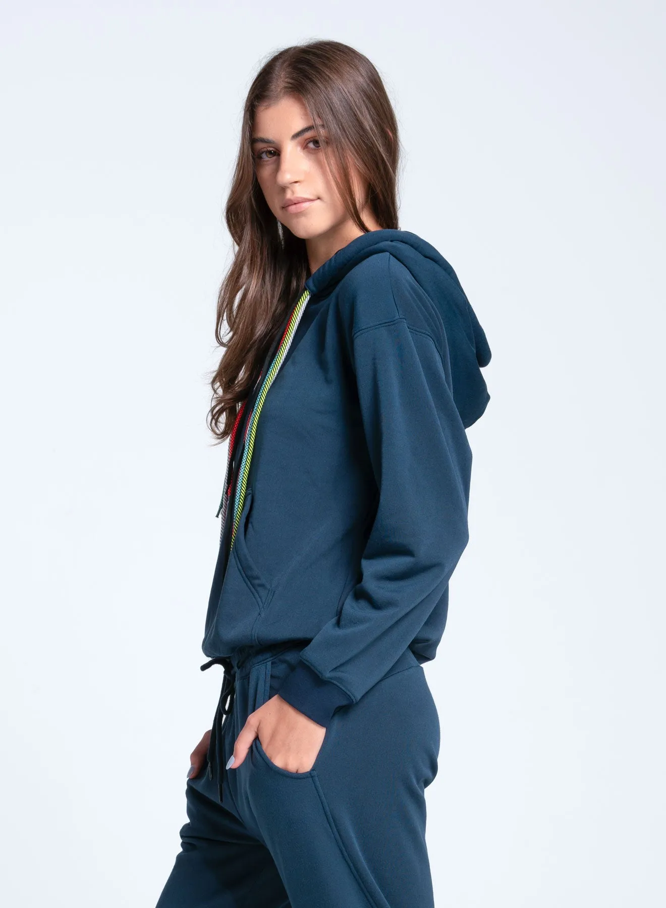 Quick Dry Performance Noise Reduced Zipper Chroma Cord Hoodie