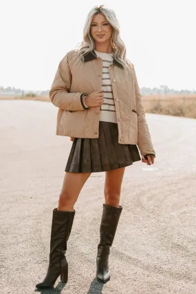 Up & Coming Quilted Barn Jacket (Camel) Degree Durable Build