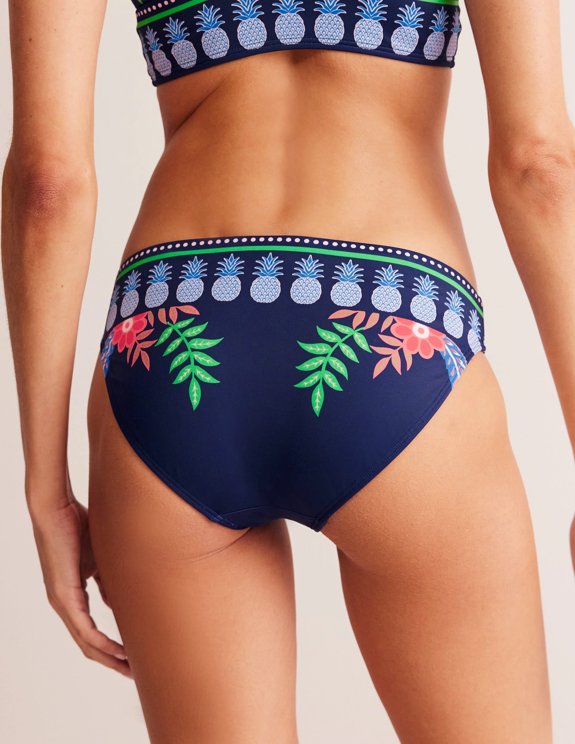 Classic Bikini Bottoms-French Navy Tropic Holiday Fashion