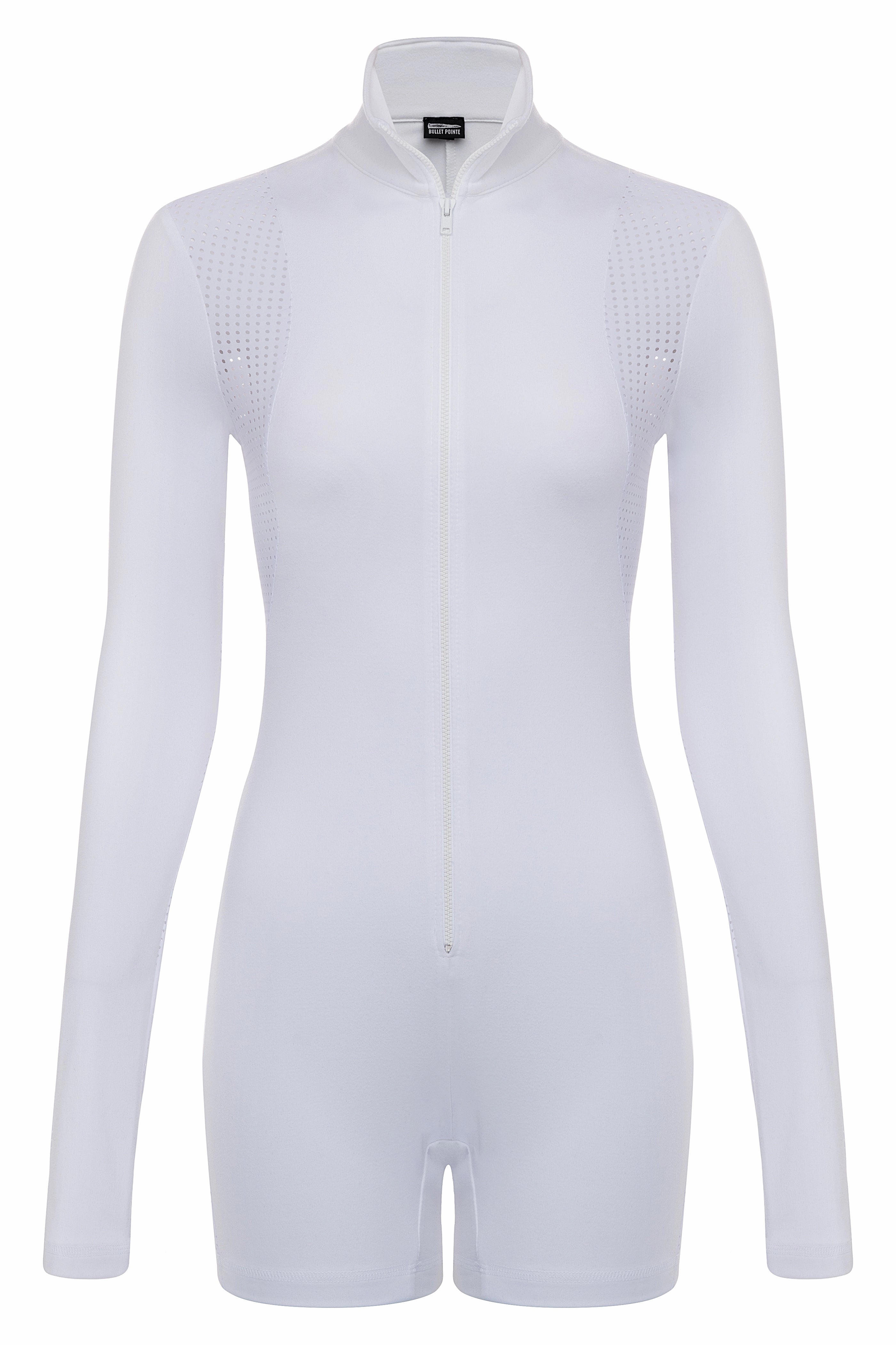 Breathable Natural Vivid Neutral Contour Long Sleeve Romper WHITE