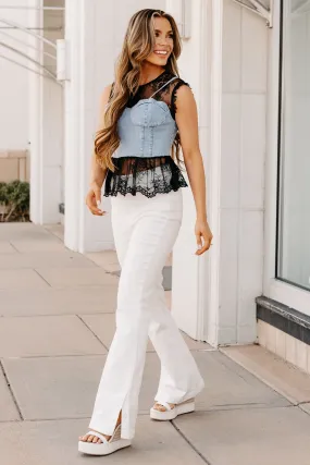 Seasonal Wardrobe Claudette High Rise Flare Judy Blue Jeans (White)