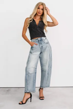 Colette Mid Rise Barrel Cello Jeans (Light) slim fit All Purpose