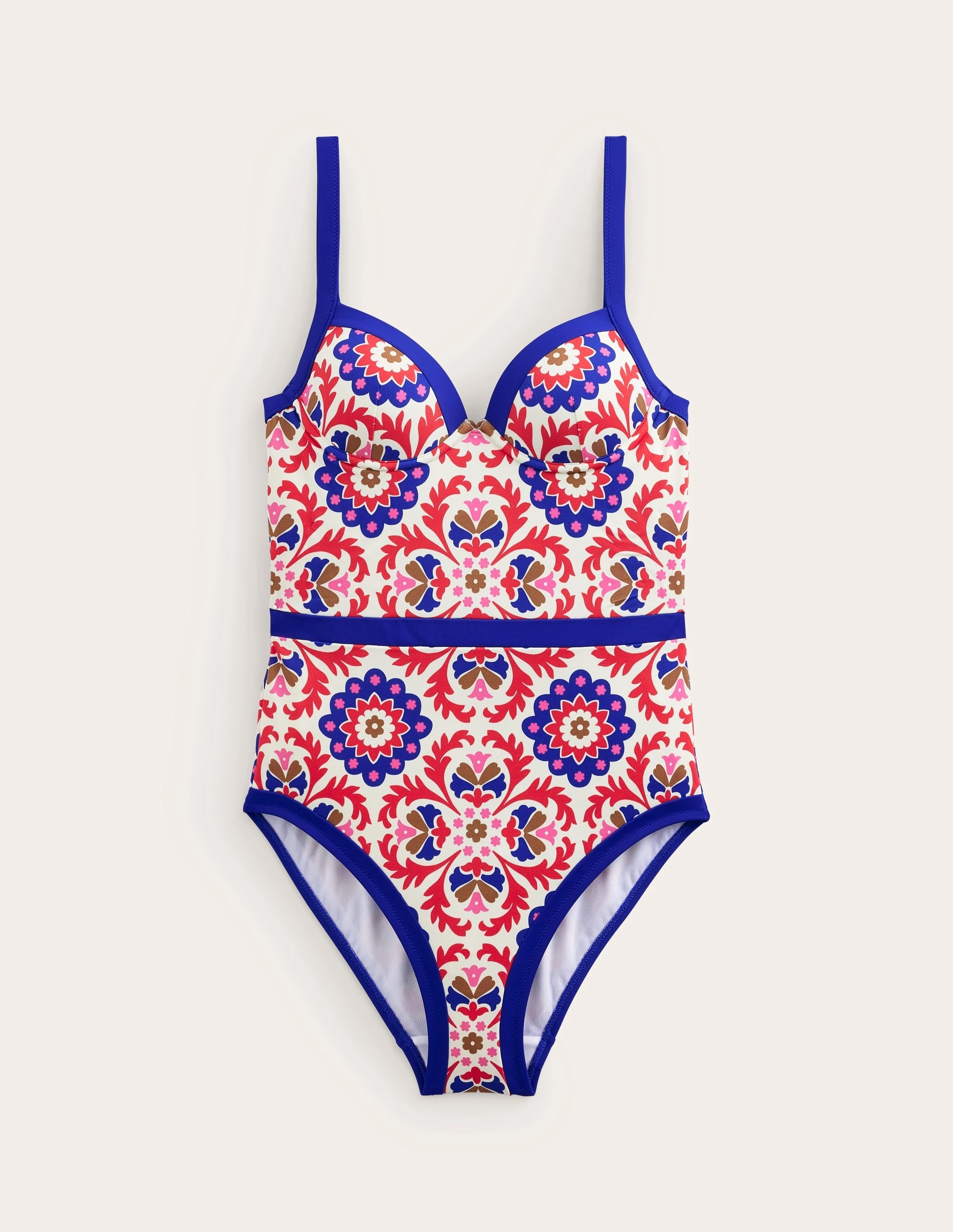 Colour Pop Cup Size Swimsuit-Rubicondo, Mosaic Bloom Tropical Swimwear
