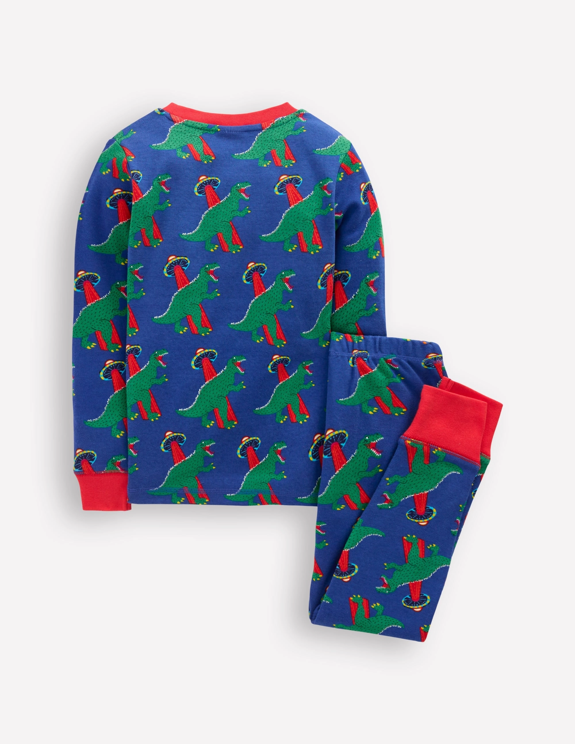 Snug Glow-In-The-Dark Pyjamas-Dino Space BuiltInLayer OdorResistant Fabric