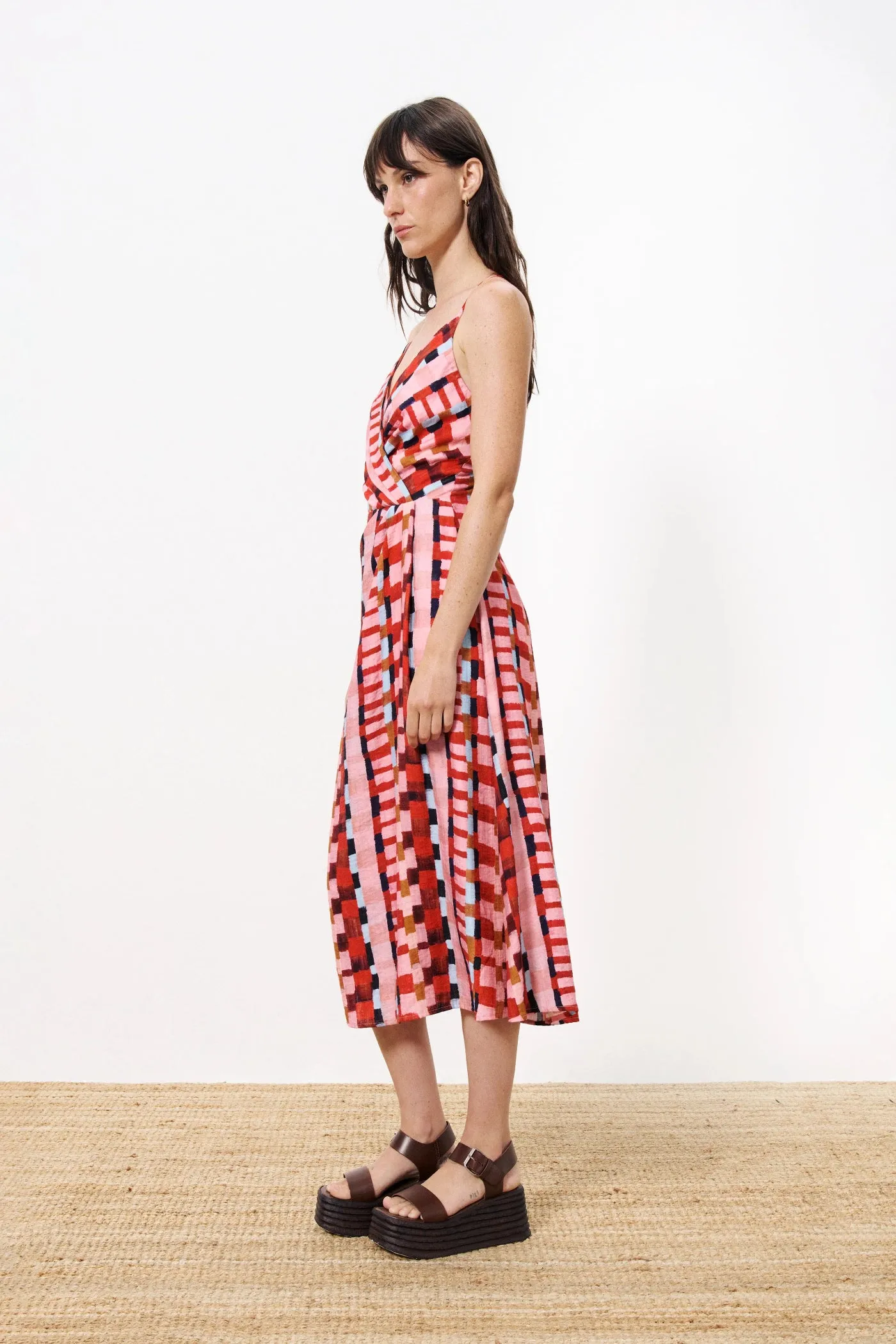 Dreamy Flow AELIG ROUGE MIDI DRESS