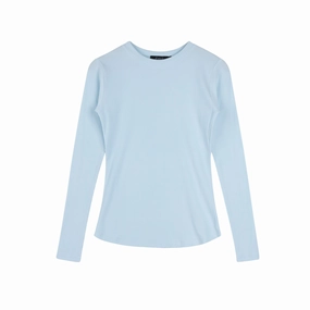 QuickRelease Ribbed Crewneck Tee | Light Blue