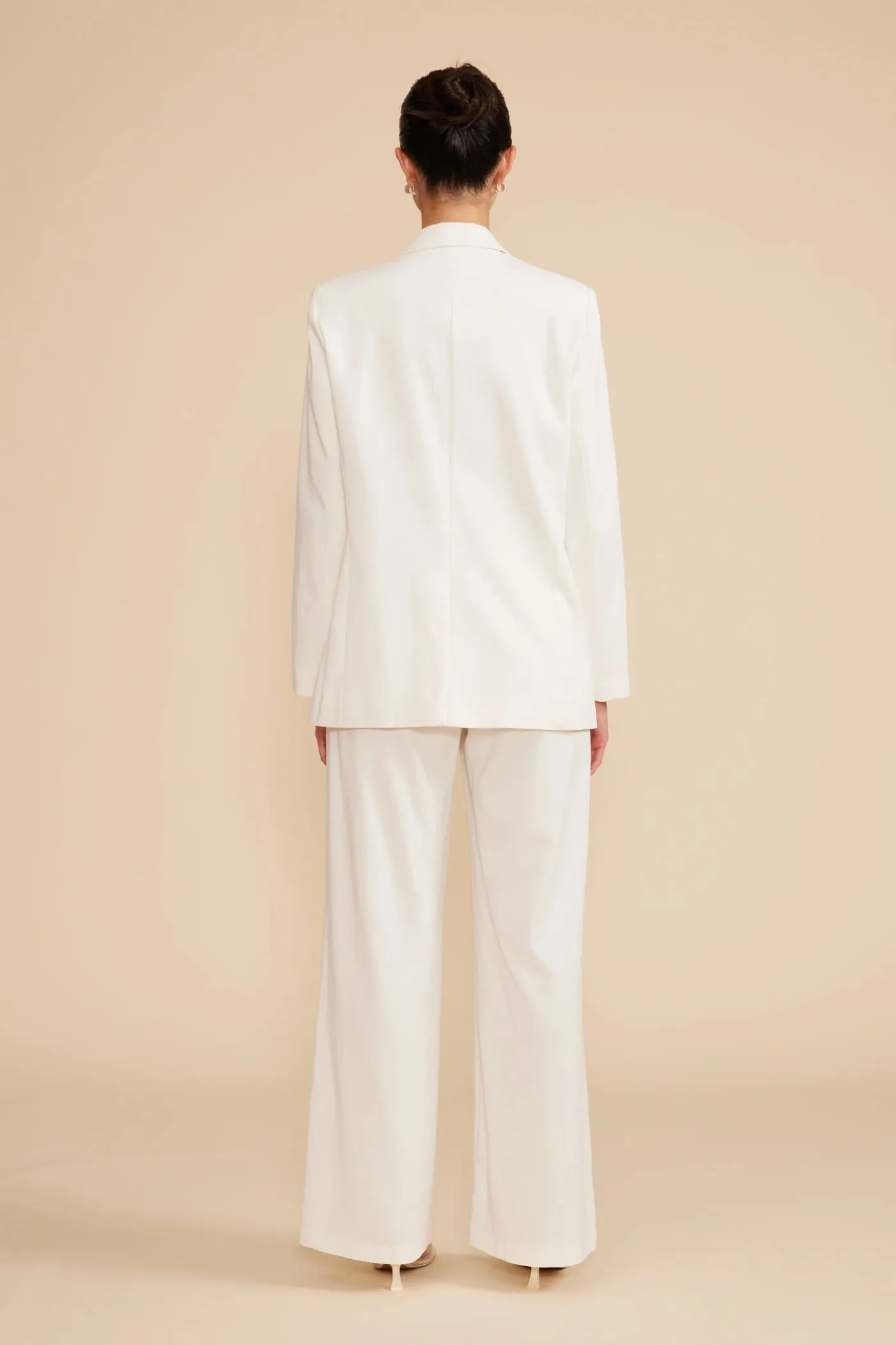 AdjustableCuffs TARA WHITE CUPRO BLAZER