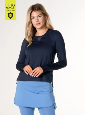 High Low Breezy Long Sleeve Biodegradable Fiber Blend Abrasion Resistant Fabric