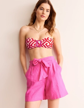 Relaxed-Vibe Water Activities Taormina  Bandeau Bikini Top-Flame Scarlet, Maze