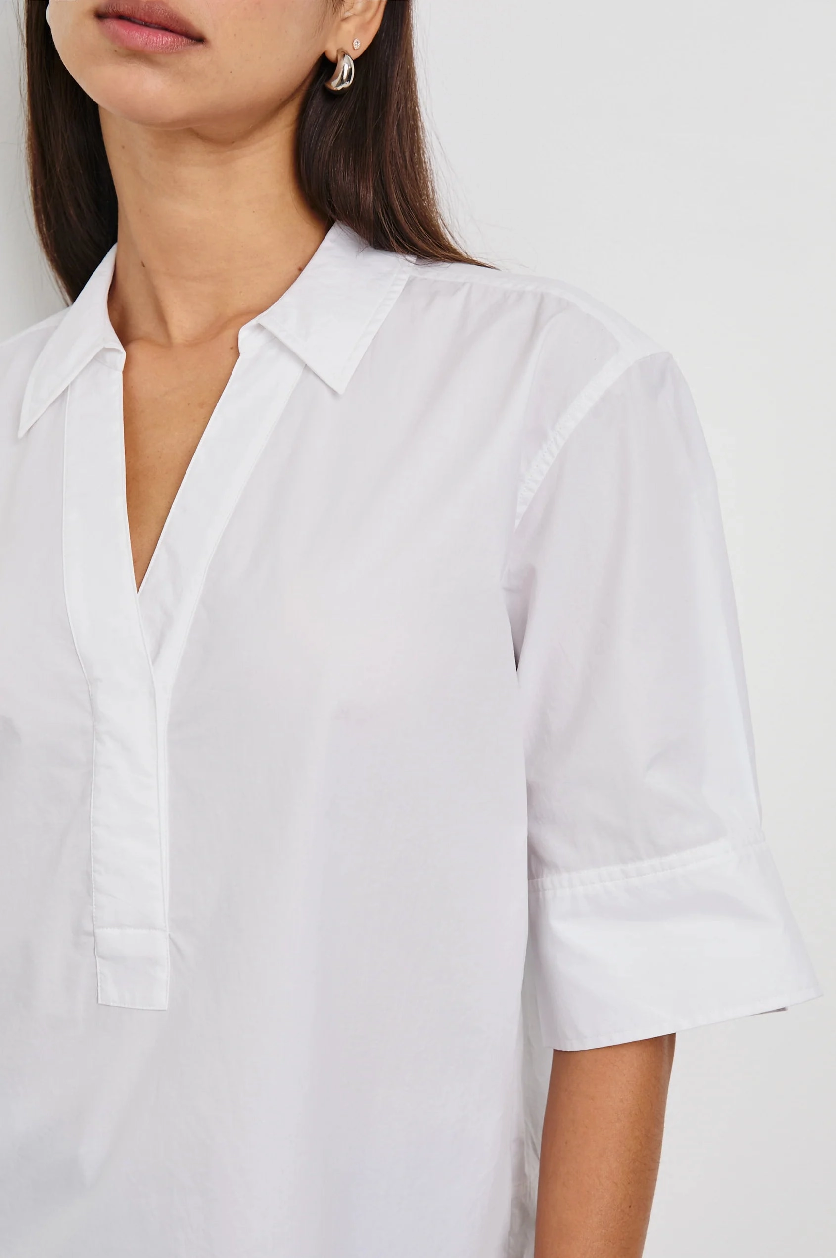 Slim Fit Shirt Reinforced Buttonholes Juda Shirt in White