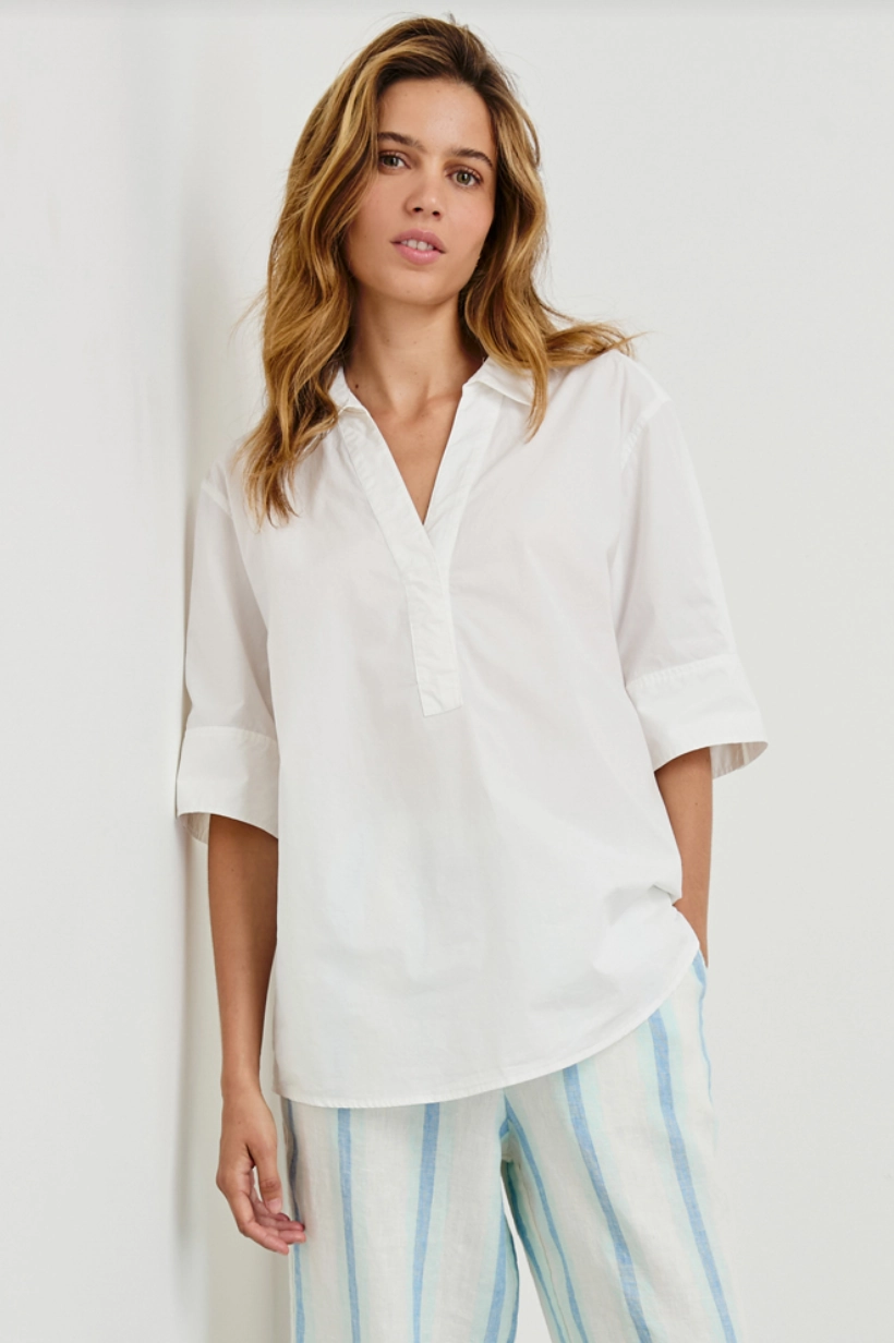Juda Shirt in White Ventilated Side Panels