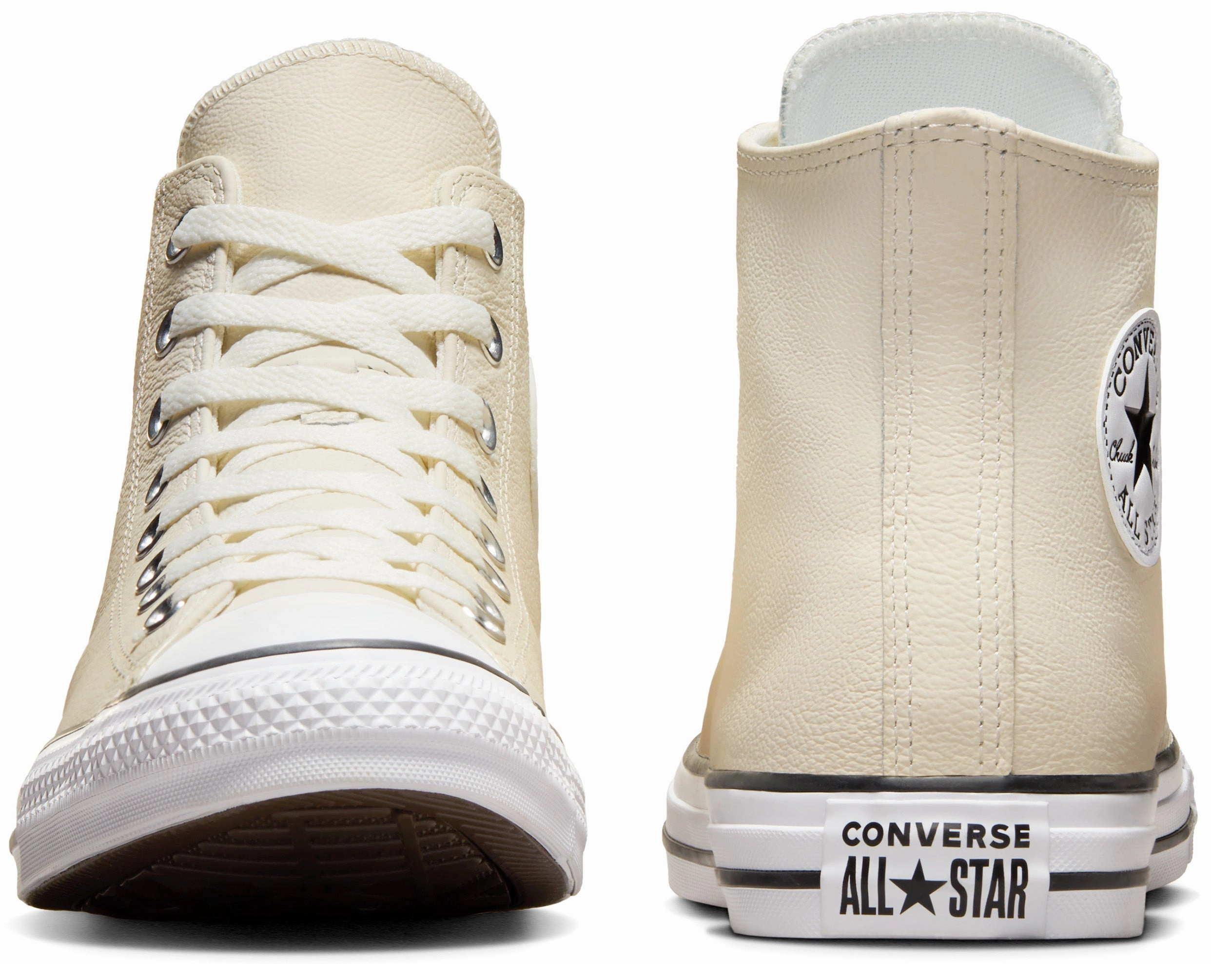Converse Chuck Taylor All Star Hi Top Leather Egret/ Vintage White