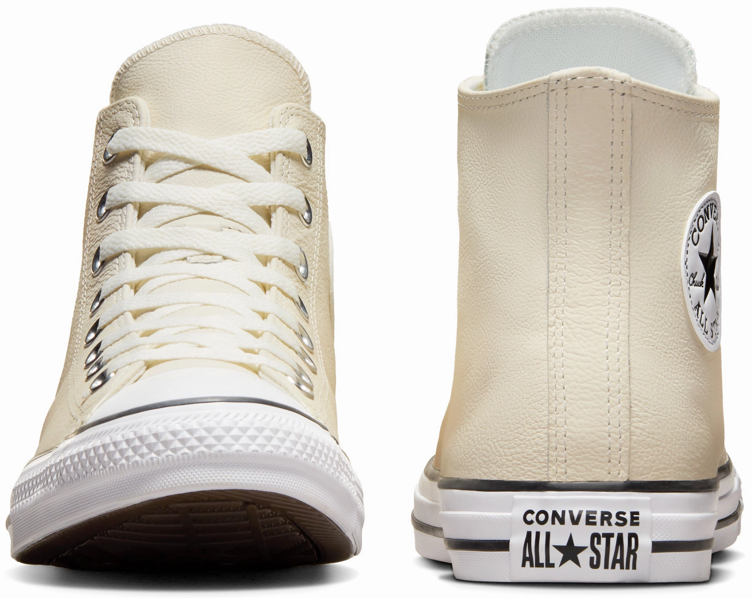 Converse Chuck Taylor All Star Hi Top Leather Egret/ Vintage White