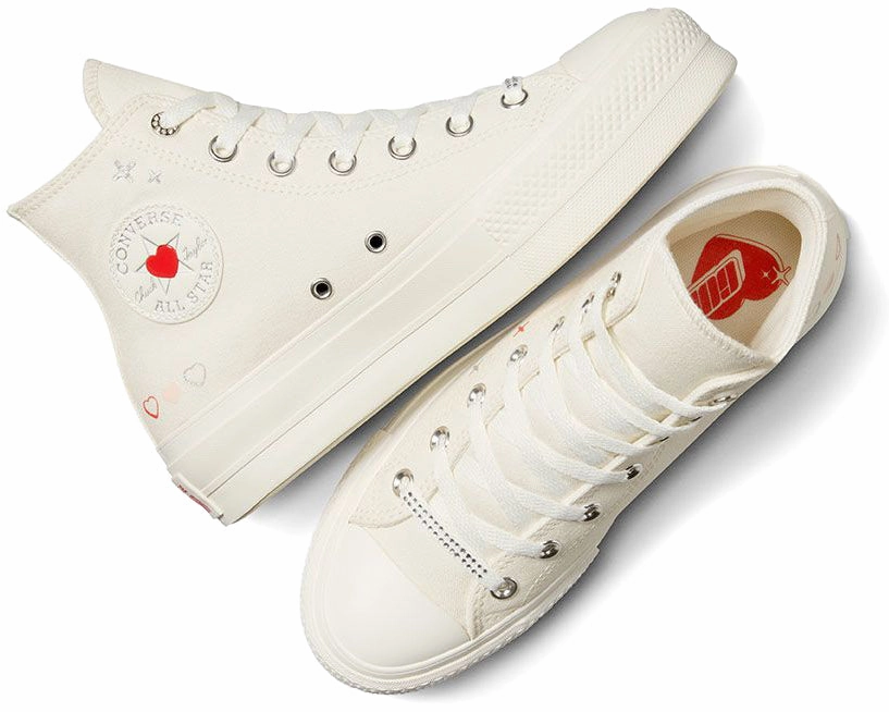 Converse Womens Chuck Taylor All Star Hi Top Lift Egret/Fever Dream/Egret