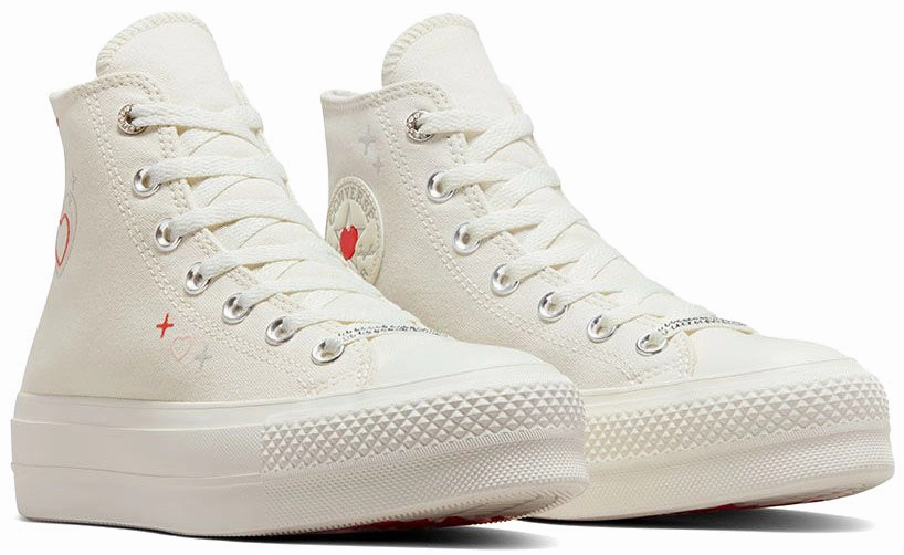 Converse Womens Chuck Taylor All Star Hi Top Lift Egret/Fever Dream/Egret