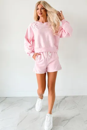 Pure Comfort Two Piece Lounge Set (Pink/White) Cool Comfort mix and match