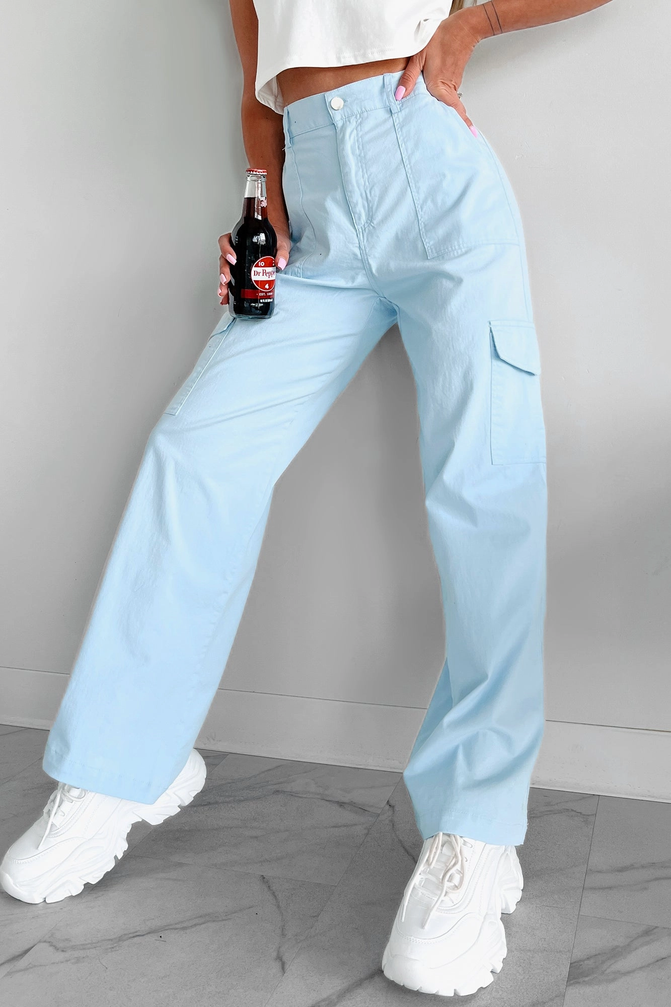 Cool People Only Cargo Pants (Sky) All Use