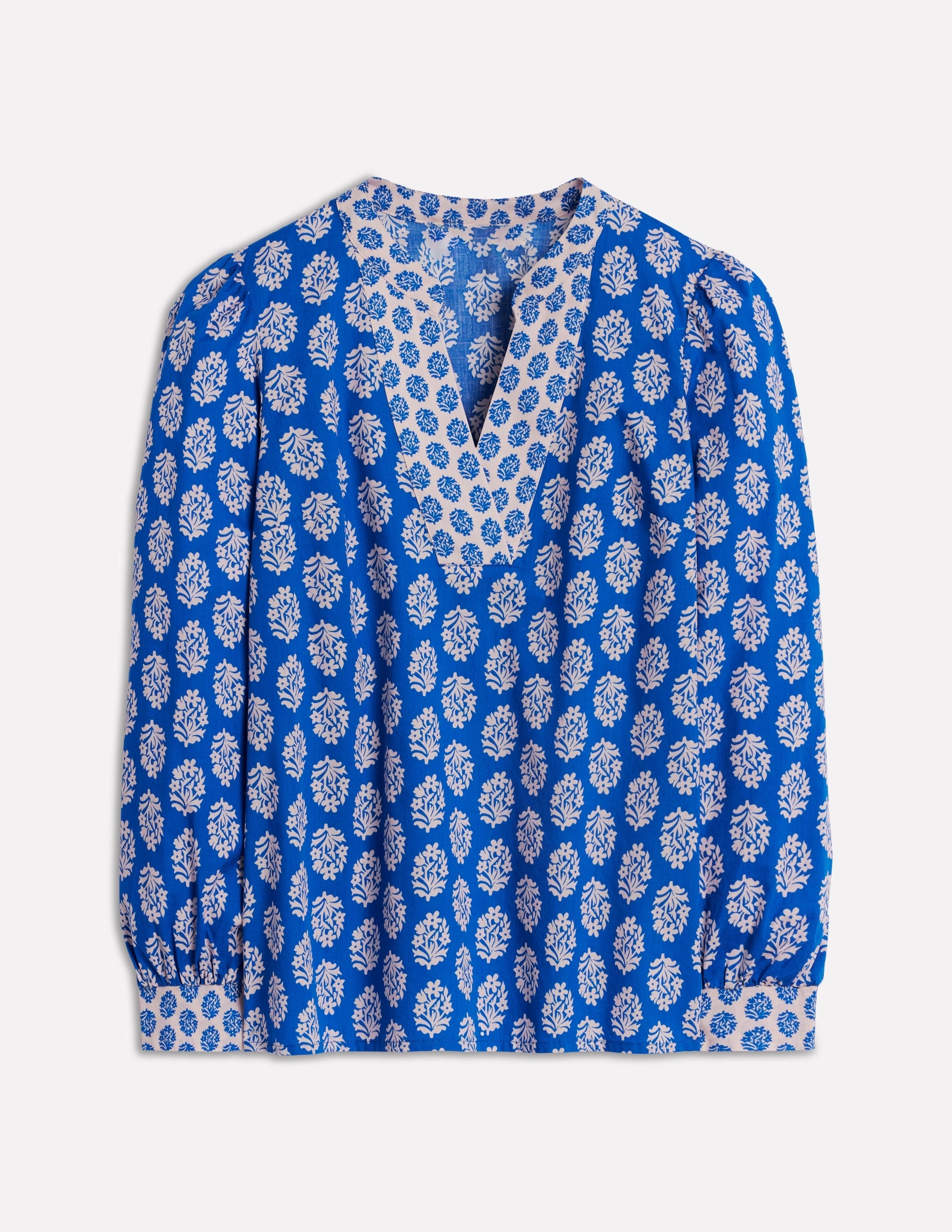 Cotton Notch Neck Top-Gallery Blue, Posey Stamp NonIrritating Stitching SleevelessOption