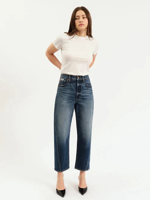 Daze Denim Westward Barrel Leg in Authentic No Gap Waistband