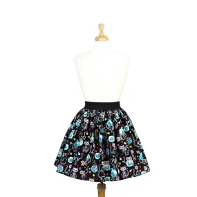 Day of the Dead Kitty Pleated Skirt #PS-C332 Sleek Comfort Relaxed Motion