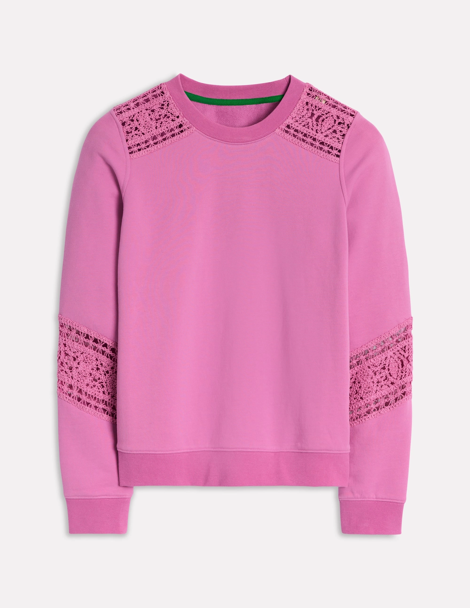 Crochet Trim Sweatshirt-Purple Adaptive Temperature Control