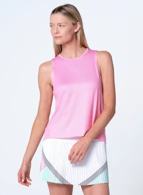 Curved Hemline Durable Chainstitch Cross Back Tank