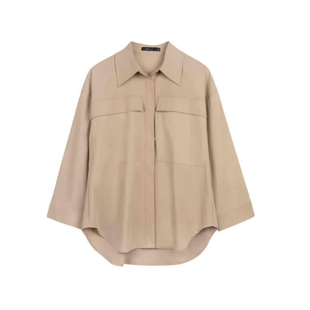 Work Look Textured Look Cruz Set| Khaki [Final Sale]