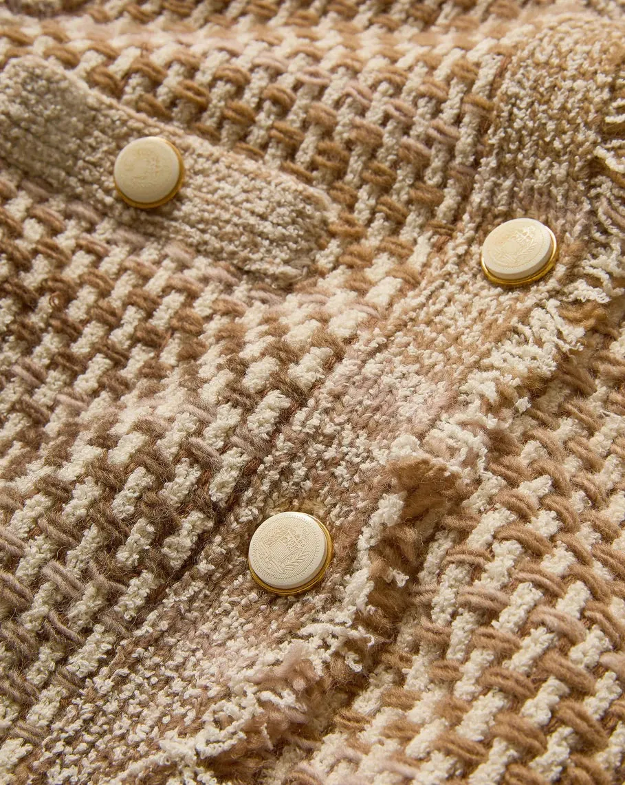 Sariyah Knit Jacket Desert Khaki Multi Give Urban Activity