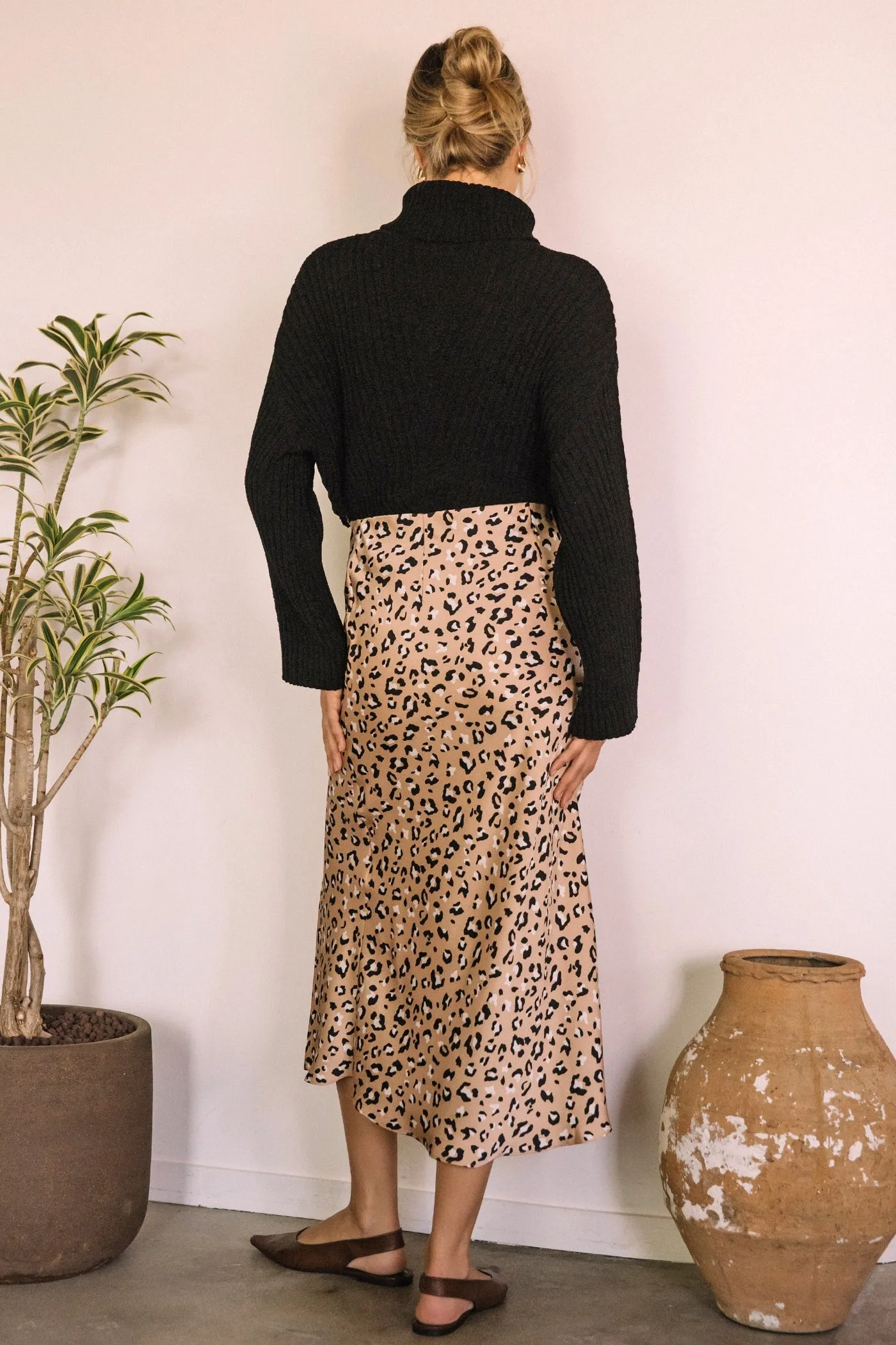 Refined Sophistication ALEXIA LEOPARD MIDI SKIRT