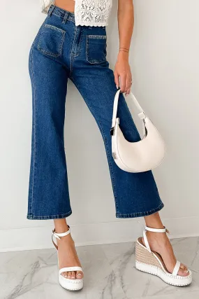 Minimal Shrinkage Fabric Effortless Look Damian High Rise Denim Lovelo Flare Jeans (Dark)